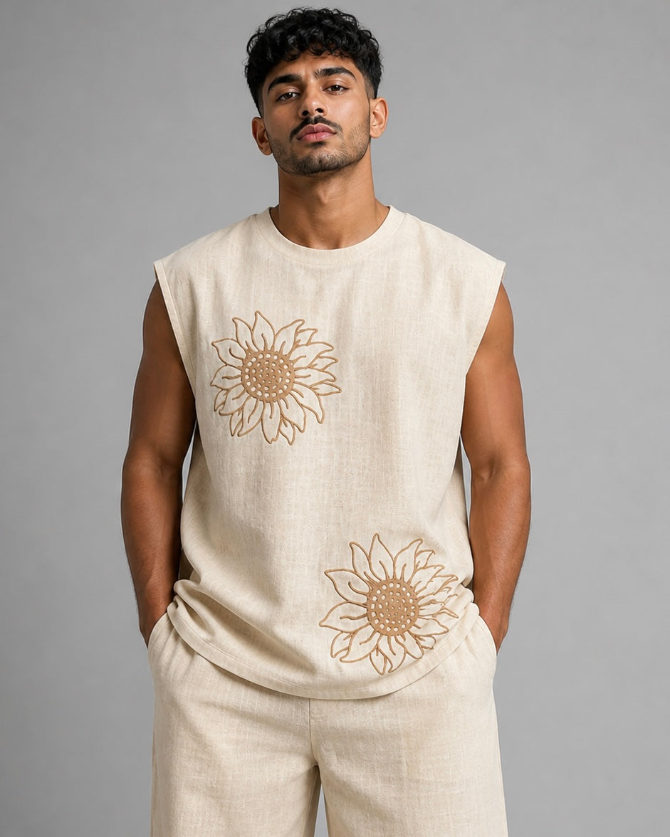 Sunflower linen set